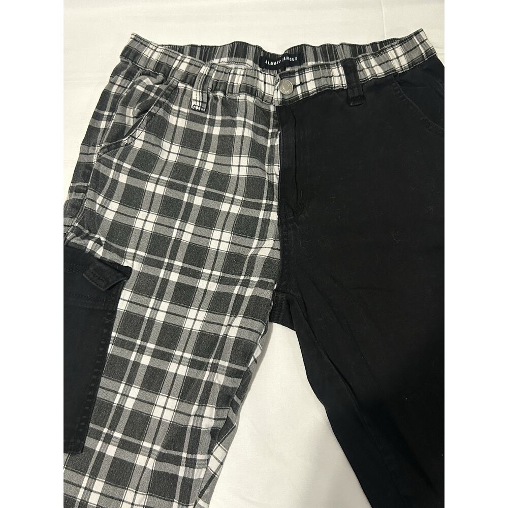 Almost Famous Cargo Joggers Unisex Size L Two-Tone Pants Streetwear Style